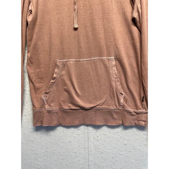 American Eagle Long Sleeve Burn Out Pink‎ Hoodie Women L Kangaroo Pocket - Picture 3 of 8